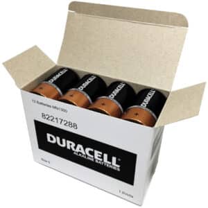 Duracell D size MN1300 Alkaline Battery Box of 12