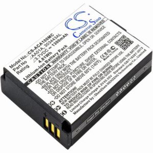 ACTIVEON CX GOLD Camera Battery 3.7V 1300mAh Li-ion ACA100MC
