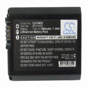 Sony NEX-3 Digital Camera Video Battery 7.4V 1080mAh Li-Ion FW50