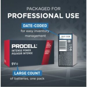 Procell PX1604 9V Alkaline Battery 12 Pack